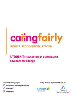 A TOOLKIT: How Carers in Victoria Can Advocate for Change