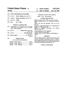 United States Patent 1191 [11] Patent Number: 5,071,976 Stirling [45] Date of Patent: Dec