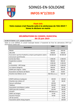 Soings-En-Sologne Infos N°2/2019