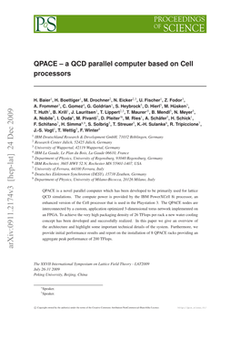 QPACE--A QCD Parallel Computer Based on Cell Processors