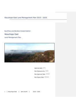 Wauchope East Land Management Plan 2015 - 2025