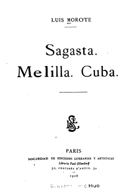 Sagasta. Melilla. Cuba