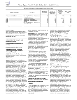 Federal Register/Vol. 85, No. 206/Friday, October 23, 2020