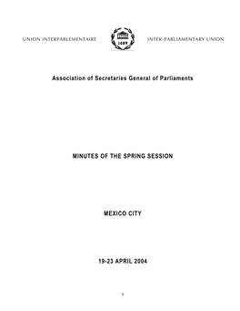 Association of Secretaries General of Parliaments