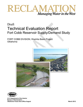 Technical Evaluation Report Fort Cobb Reservoir Supply/Demand Study