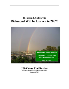 Richmond Will Be Heaven in 2007?