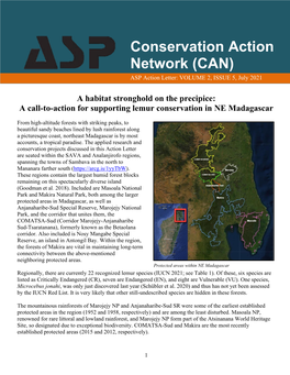 Conservation Action Network (CAN) ASP Action Letter: VOLUME 2, ISSUE 5, July 2021