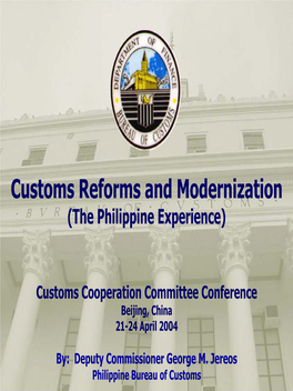 01 Customs Reforms and Modernization