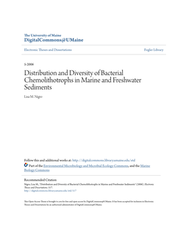 Distribution and Diversity of Bacterial Chemolithotrophs in Marine and Freshwater Sediments Lisa M