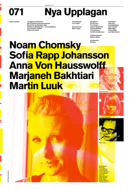 Nya Upplagan 071 Noam Chomsky Sofia Rapp Johansson Anna Von