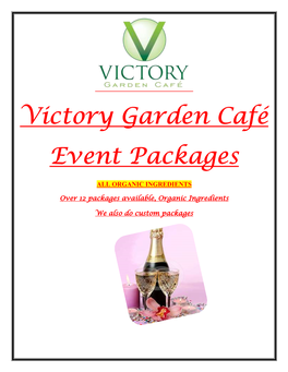 Victory Garden Café Event Packages