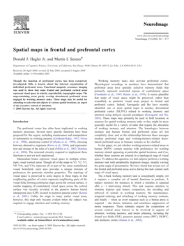 Spatial Maps in Frontal and Prefrontal Cortex