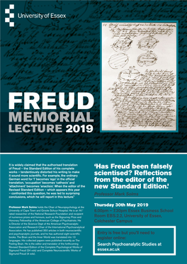 Memorial Lecture 2019