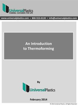 An Introduction to Thermoforming