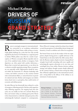 Drivers of Russian Grand Strategy