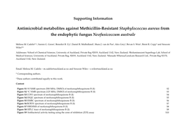Antimicrobial Metabolites Against Methicillin-Resistant Staphylococcus Aureus from the Endophytic Fungus Neofusicoccum Australe