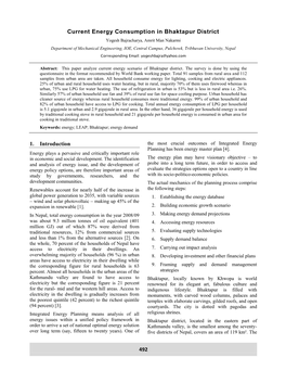 Current Energy Consumption in Bhaktapur District