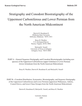 Stratigraphy and Conodont Biostratigraphy of the Uppermost Carboniferous and Lower Permian from the North American Midcontinent