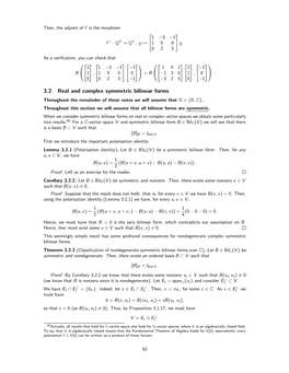 3.2 Real and Complex Symmetric Bilinear Forms