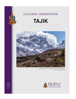 CULTURAL ORIENTATION | Tajik