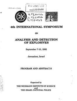 Analysis and Detection of Explosives