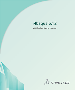 Abaqus GUI Toolkit User's Manual