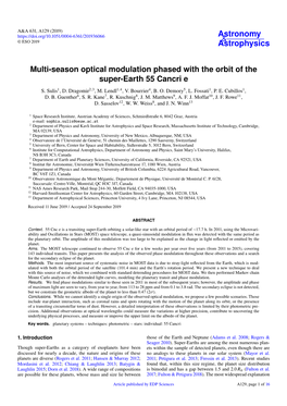Multi-Season Optical Modulation Phased with the Orbit of the Super-Earth 55 Cancri E S