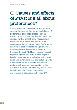 C. Causes and Effects of Ptas