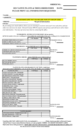 Complete Order Packet