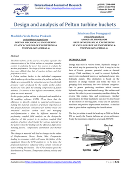 Design and Analysis of Pelton Turbine Buckets