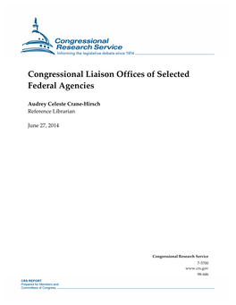 Congressional Liaison Offices of Selected Federal Agencies