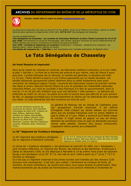 Le Tata Sénégalais De Chasselay