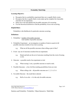 Probability Math Help