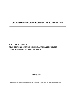 Updated Initial Environmental Examination (IEE)