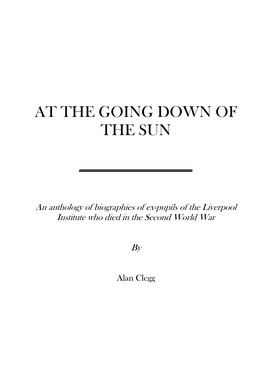 At the Going Down of the Sun