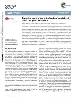 Exploring the Ring Current of Carbon Nanotubes by First-Principles Calculations
