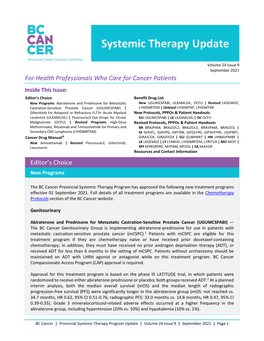 Systemic Therapy Update