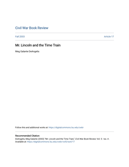 Mr. Lincoln and the Time Train