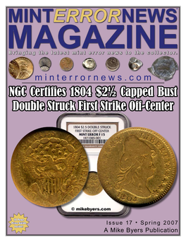 NGC Certifies 1804 $2½ Capped Bust Double Struck First Strike Off-Center