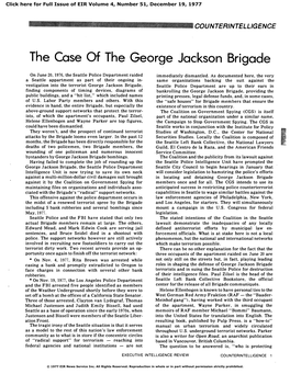 The Case of the George Jackson Brigade