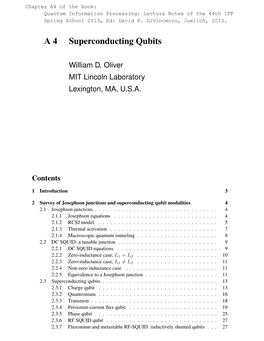 A 4 Superconducting Qubits