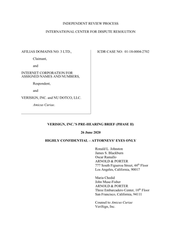 Amicus Curiae Brief of Verisign, Inc