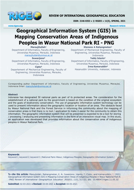 In Mapping Conservation Areas of Indigenous Peoples In