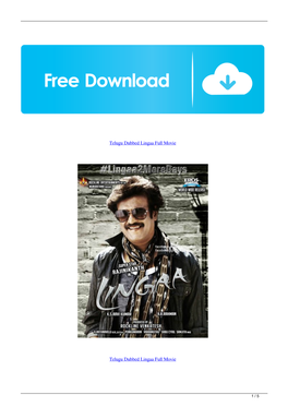 Telugu Dubbed Lingaa Full Movie