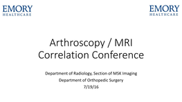 Emory Radiology and Orthopaedics Surgery
