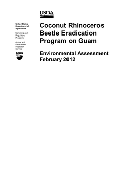 Coconut Rhinoceros Beetle Eradication Program on Guam