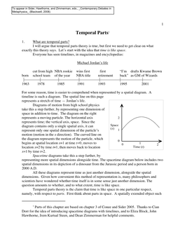 Temporal Parts1