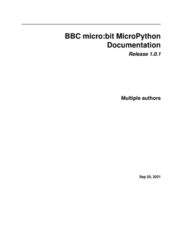 BBC Micro:Bit Micropython Documentation Release 1.0.1