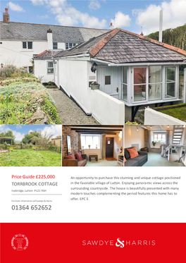 Price Guide £225,000 TORRBROOK COTTAGE