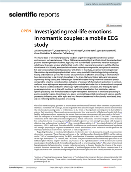 Investigating Real-Life Emotions in Romantic Couples: a Mobile EEG Study
